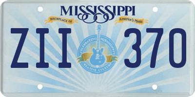 MS license plate ZII370
