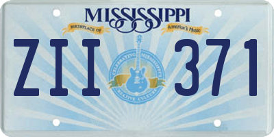 MS license plate ZII371