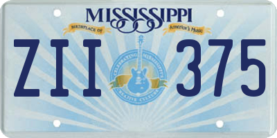 MS license plate ZII375