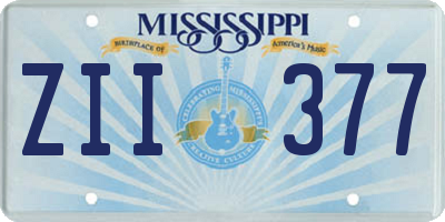 MS license plate ZII377
