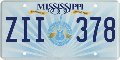 MS license plate ZII378