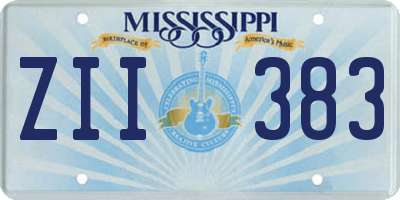 MS license plate ZII383