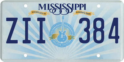 MS license plate ZII384