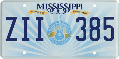 MS license plate ZII385