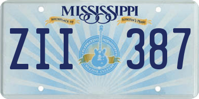 MS license plate ZII387
