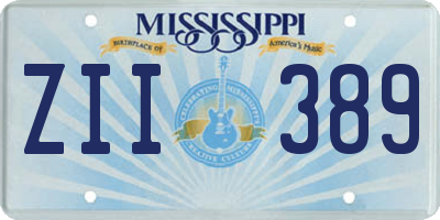 MS license plate ZII389