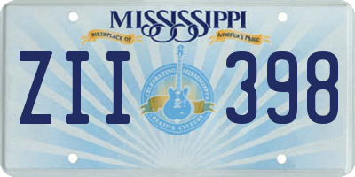 MS license plate ZII398