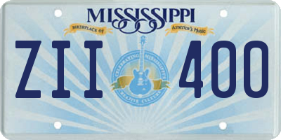 MS license plate ZII400