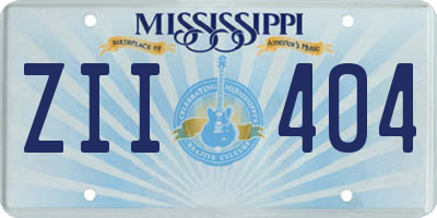 MS license plate ZII404