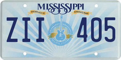 MS license plate ZII405