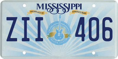 MS license plate ZII406