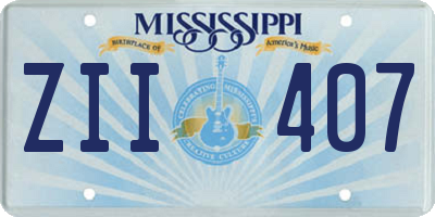 MS license plate ZII407