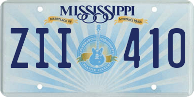 MS license plate ZII410
