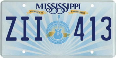 MS license plate ZII413