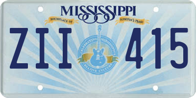 MS license plate ZII415