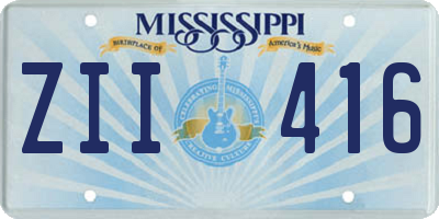 MS license plate ZII416