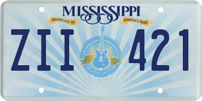 MS license plate ZII421