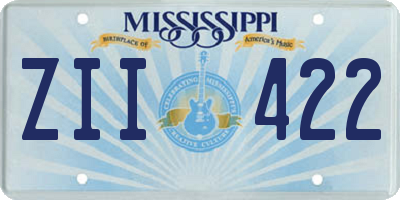 MS license plate ZII422
