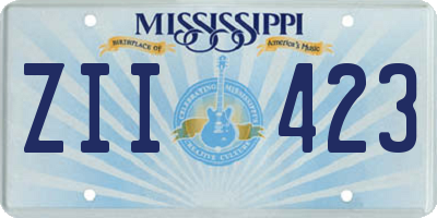 MS license plate ZII423