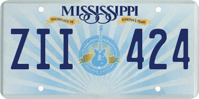 MS license plate ZII424