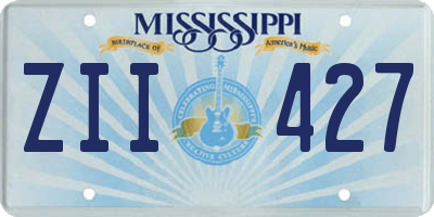 MS license plate ZII427