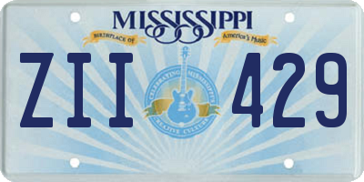 MS license plate ZII429