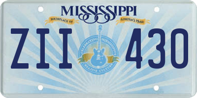 MS license plate ZII430