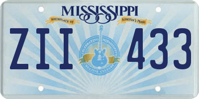 MS license plate ZII433