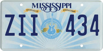 MS license plate ZII434