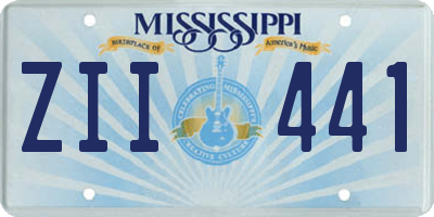 MS license plate ZII441