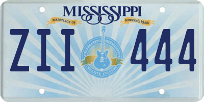 MS license plate ZII444