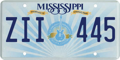 MS license plate ZII445