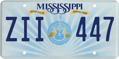 MS license plate ZII447