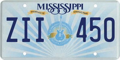 MS license plate ZII450