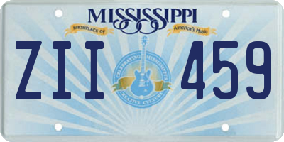 MS license plate ZII459