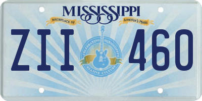 MS license plate ZII460