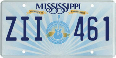 MS license plate ZII461