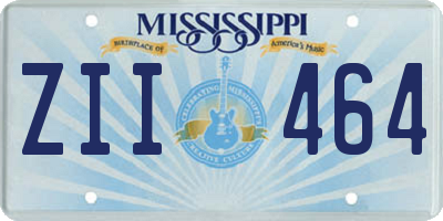 MS license plate ZII464
