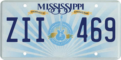 MS license plate ZII469