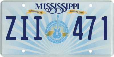 MS license plate ZII471