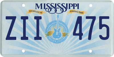 MS license plate ZII475