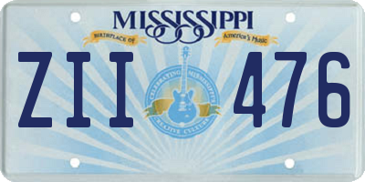 MS license plate ZII476