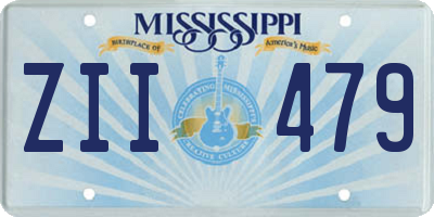 MS license plate ZII479