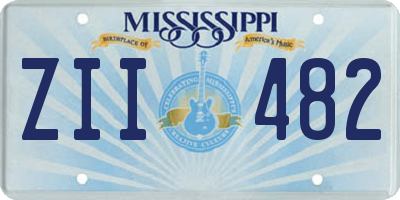 MS license plate ZII482