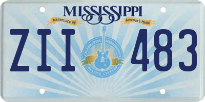 MS license plate ZII483
