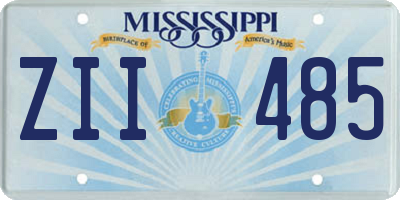MS license plate ZII485