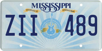 MS license plate ZII489