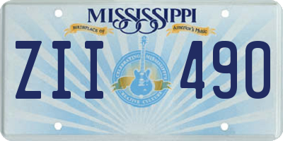 MS license plate ZII490