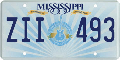 MS license plate ZII493