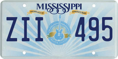MS license plate ZII495
